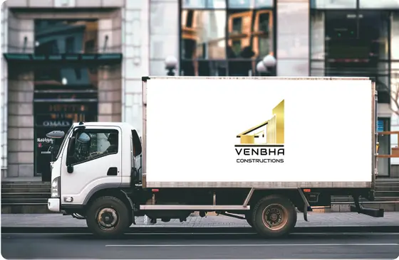 Venbha Construction logo mockup