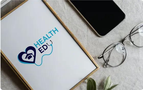 Health Edu branding in use