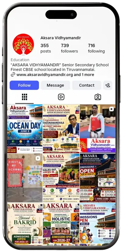 Aksara Vidhyamandir Instagram profile
