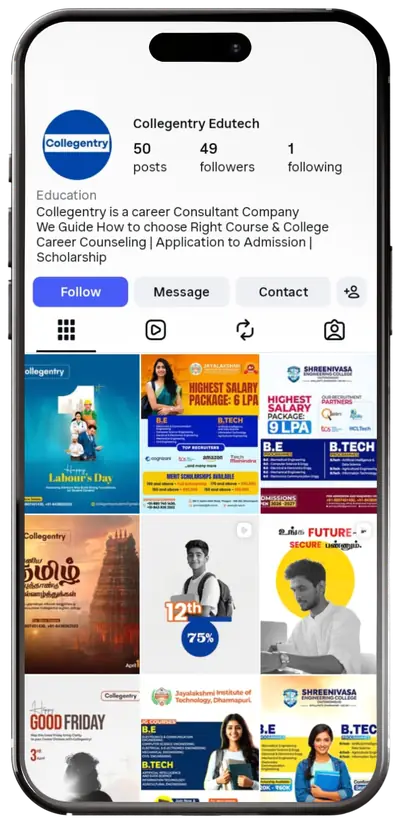 Collegentry Edutech Instagram profile