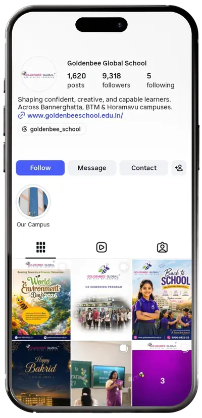 Goldenbee Global School Instagram profile