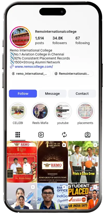 Remo International College Instagram profile